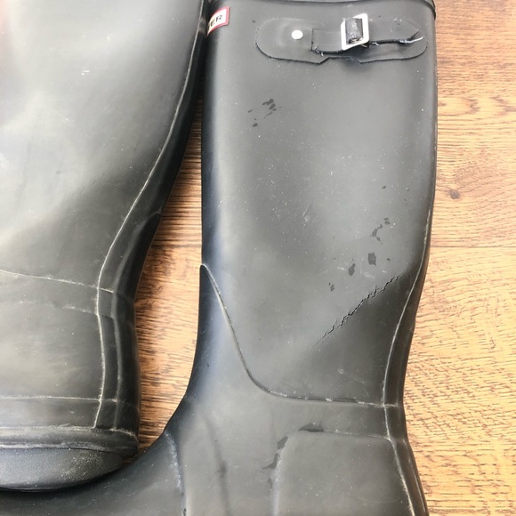 Hunter Black Tall Rain Boots - Picture 3 of 5